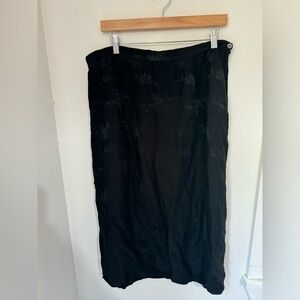 H. Vintage Black Villager Signature black maxi skirt size 18w